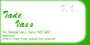 tade vass business card